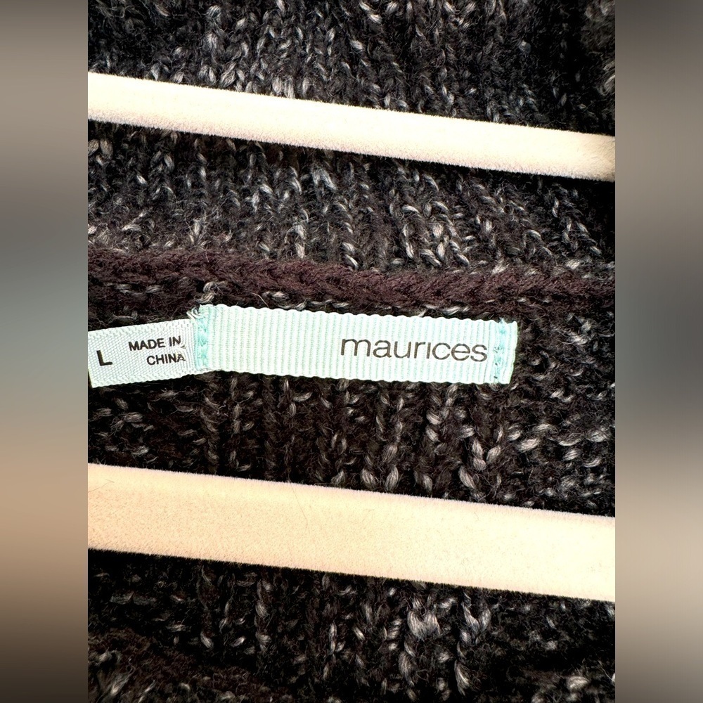 Maurice’s Women’s Thick Marled Knit Sleeveless Tunicc Sweater w/ Cowl Neck LARGE - Picture 6 of 9